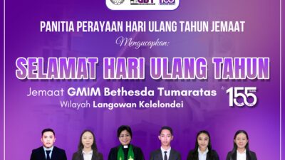 HUT Ke-155 Jemaat GMIM Bethesda Tumaratas Dirayakan dengan Ibadah Syukur dan Beragam Kegiatan