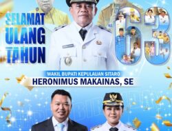 Bupati Kalangit dan Sejumlah Tokoh Sampaikan Ucapan Selamat Ulang Tahun ke-63 kepada Wabup Heronimus Makainas