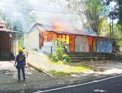 Api Mengamuk di Wangurer Barat Bitung, Satu Rumah Ludes Terbakar